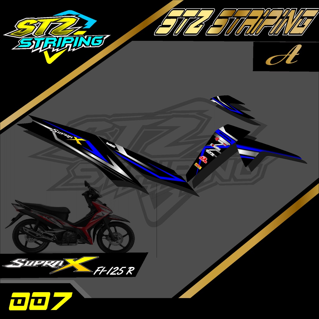 Stiker Striping SUPRA X 125 FI - STICKER SUPRA X 125 FI - list variasi racing 007