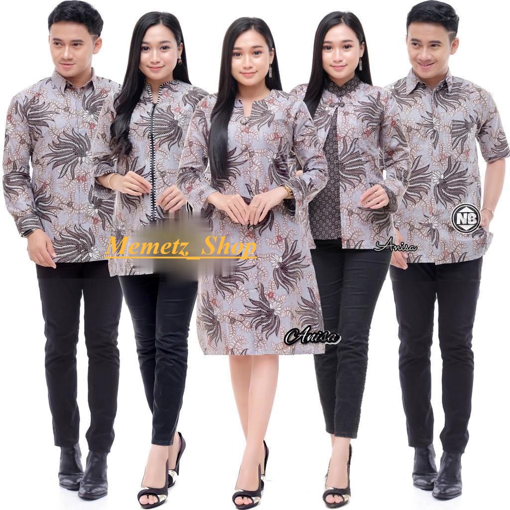 Maura Couple - Sania Ruffle Batik Couple ori Ndoro jowi DNT Garansi Termurah Shopee - BATIK COUPLE MODERN