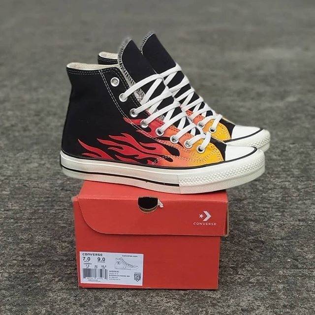 Converse 70s High Black Enamel Red