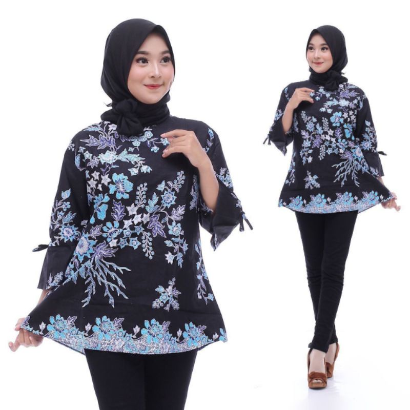 Batik jumbo BIG SIZE JUMBO M.L.Xl.XXL XXXL 3L 4L 5L-B sakura biru