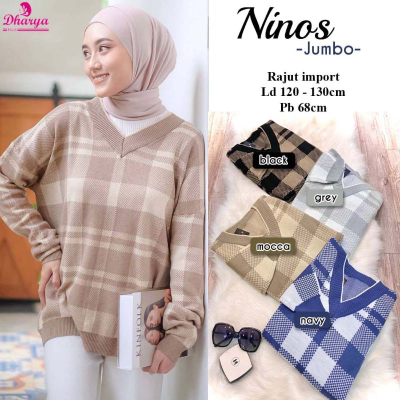 Sweater Wanita Kekinian Ninos Jumbo Series