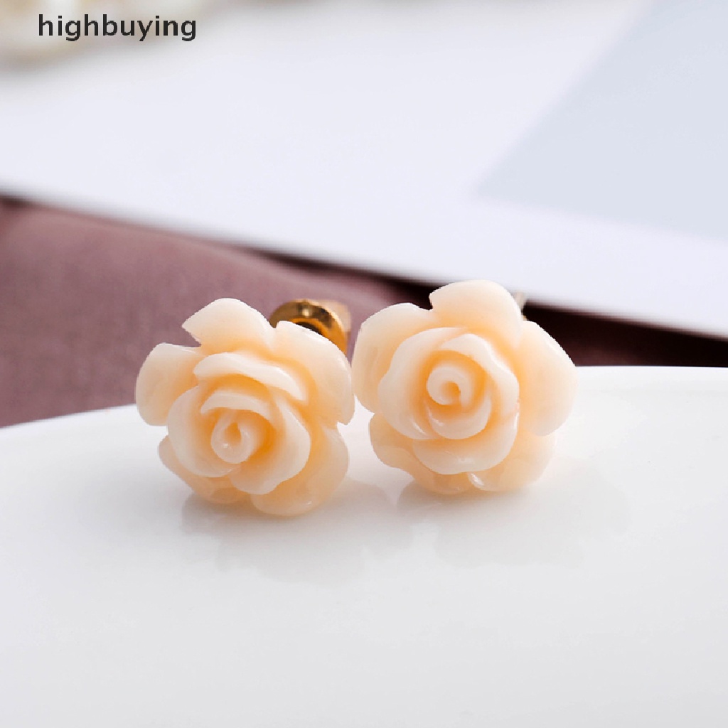 Hbid 9 Pasang / Set Anting Tusuk Wanita Desain Bunga Hias Kristal / Mutiara Gaya Elegan Untuk Hadiah