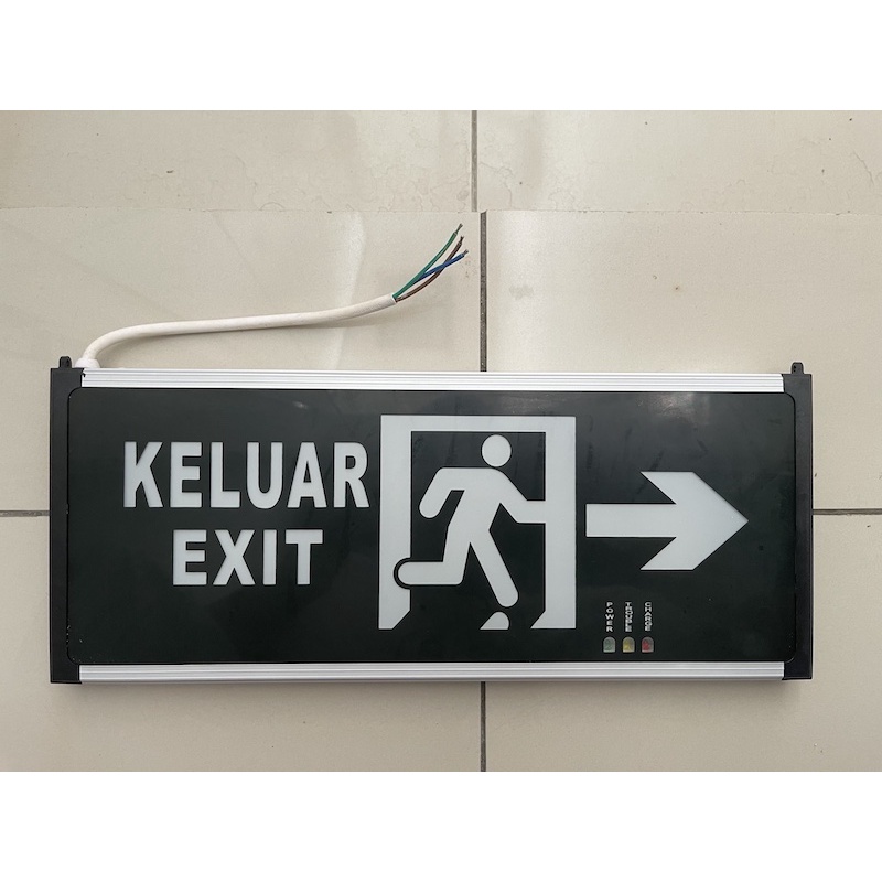 LED LAMPU DARURAT EMERGENCY EXIT BAHAN KACA