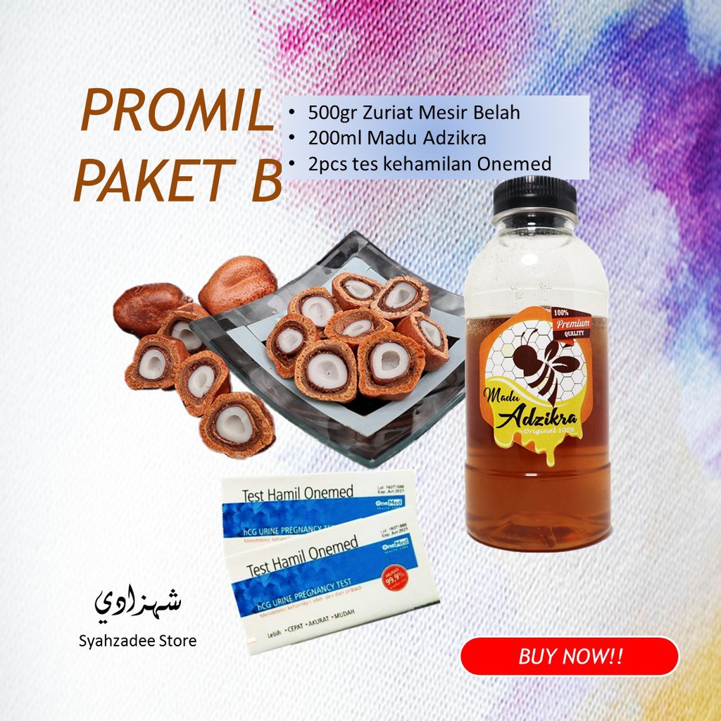 Promil Paket B (Zuriat belah 500gr, Madu Murni 200gr dan TP 2pcs)