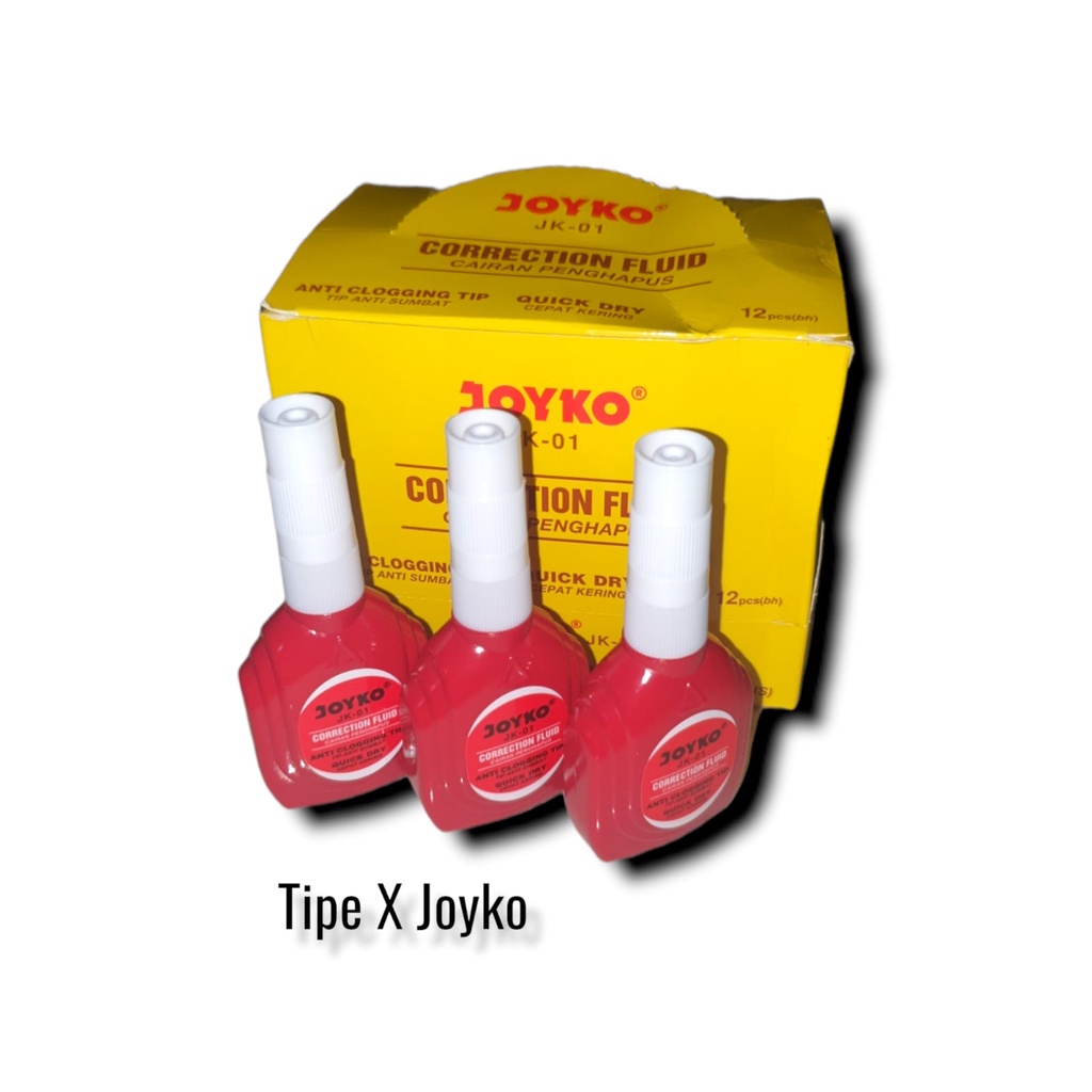 

Stipo Joyko Merah Cairan Penghapus Pen Tipe X Cair Correction Fluid Joyko