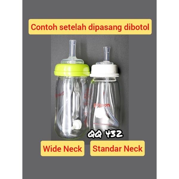 Sedotan Pengganti Dot Nipple untuk botol susu Standar slim neck dan Wide Neck