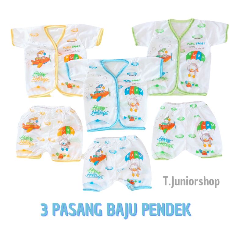 3 PASANG BAJU BAYI NEWBORN/ 3 SETELAN BAJU BAYI BARU LAHIR