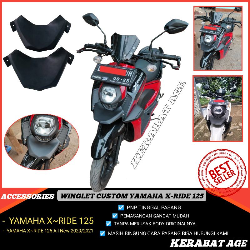 AKSESORIS ASESORIS X RIDE 125 / WINGLET SIMPLE XRIDE VARIASI CUSTOM