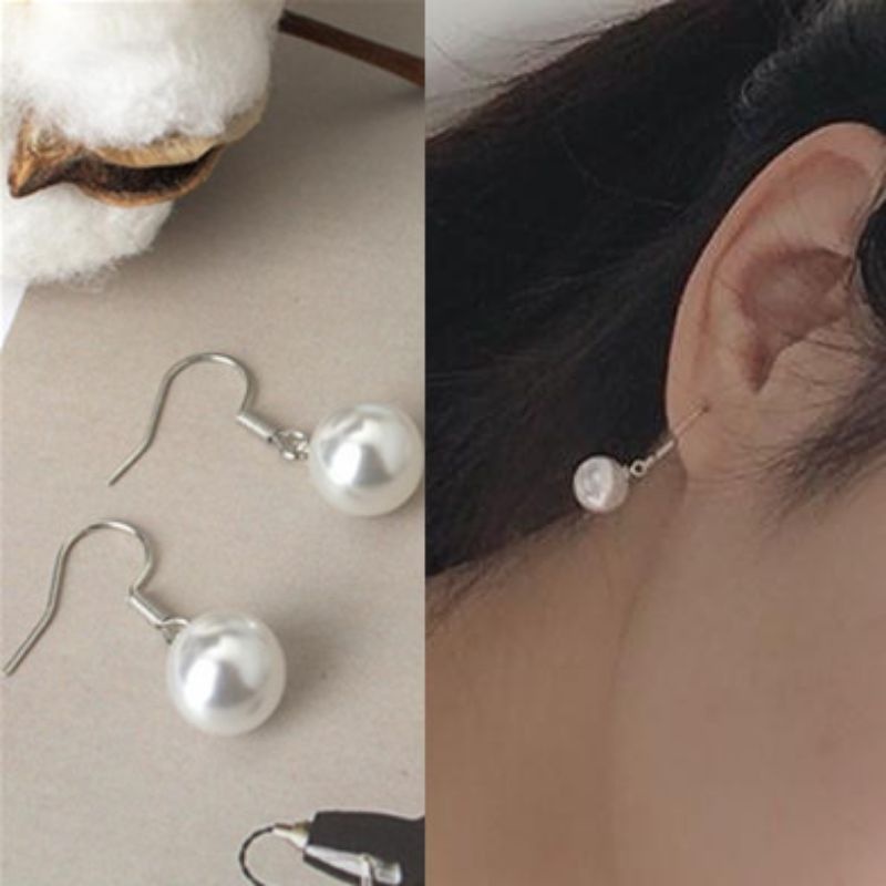 1 PSG Anting Gantung Mutiara Gaya Korea Fashion Wanita