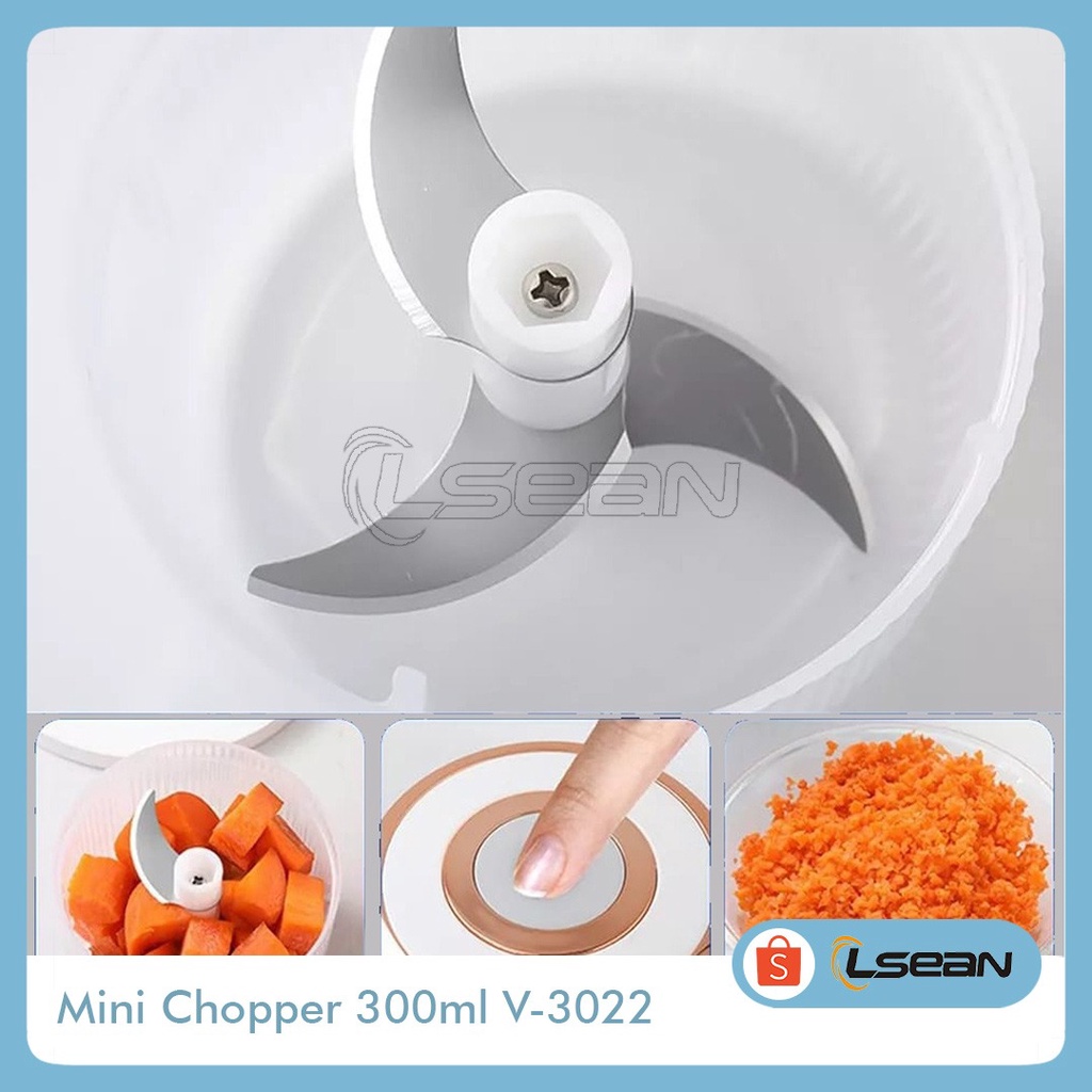 V-3022 Blender Portabel Elektrik Tanpa Kabel Rechargeable/ Mini Chopper 300 ml