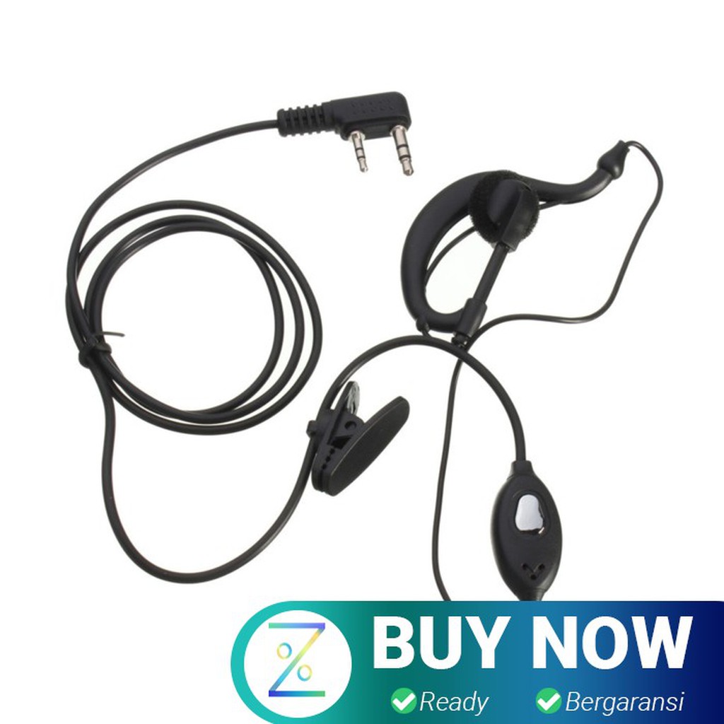 Headset Earphone untuk Walkie Talkie - K0459 - Black