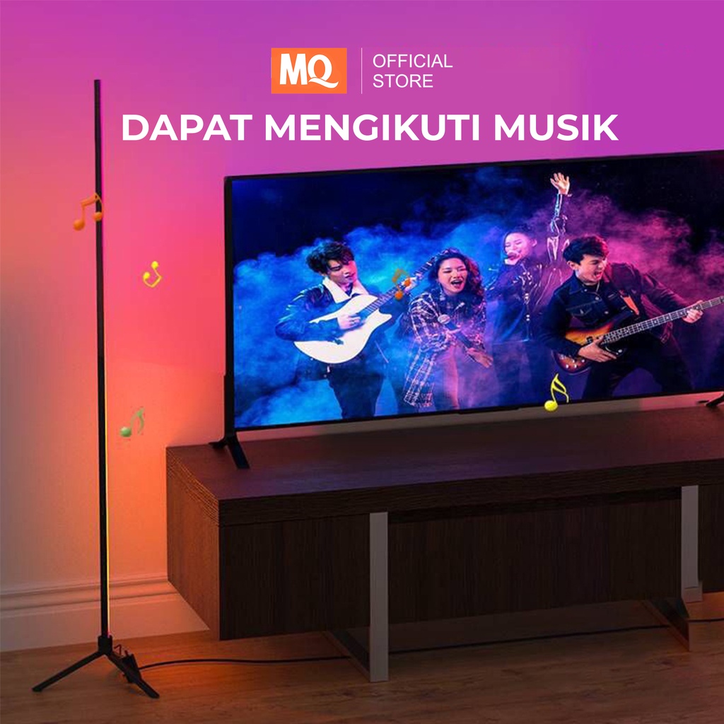 MQ Lampu RGB Stand Sudut Lantai Minimalis / Standing Side Floor Lamp / Lampu Dekorasi standing rgb