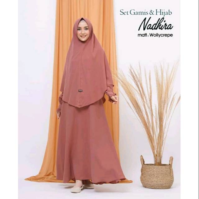 Gamis syar'i Nadira set Hijab