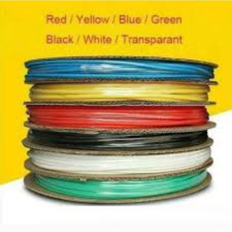 SELANG BAKAR WARNA / SELONGSONG BAKAR / HEATSHRINK TUBE 12MM 14MM 16MM 18MM 20MM BIRU MERAH HIJAU KUNING PUTIH HARGA PER METER