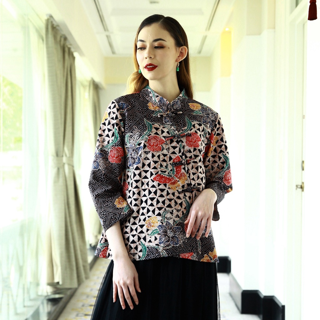 NONA RARA - Vivi Encim Cemani T0984, Baju Batik Kasual Modern