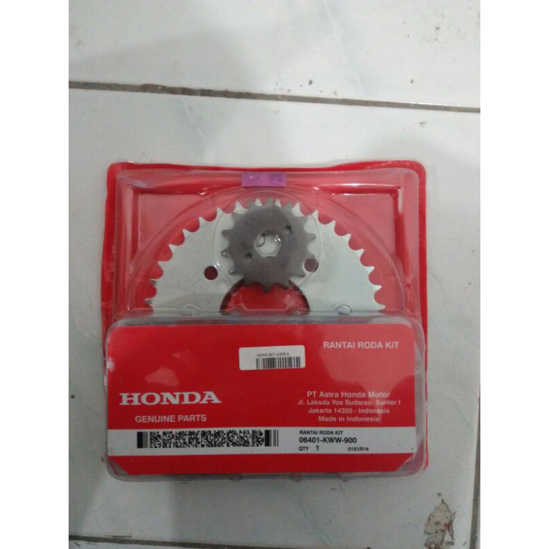 gear set, gir set honda revo fit, absolut revo, blade original