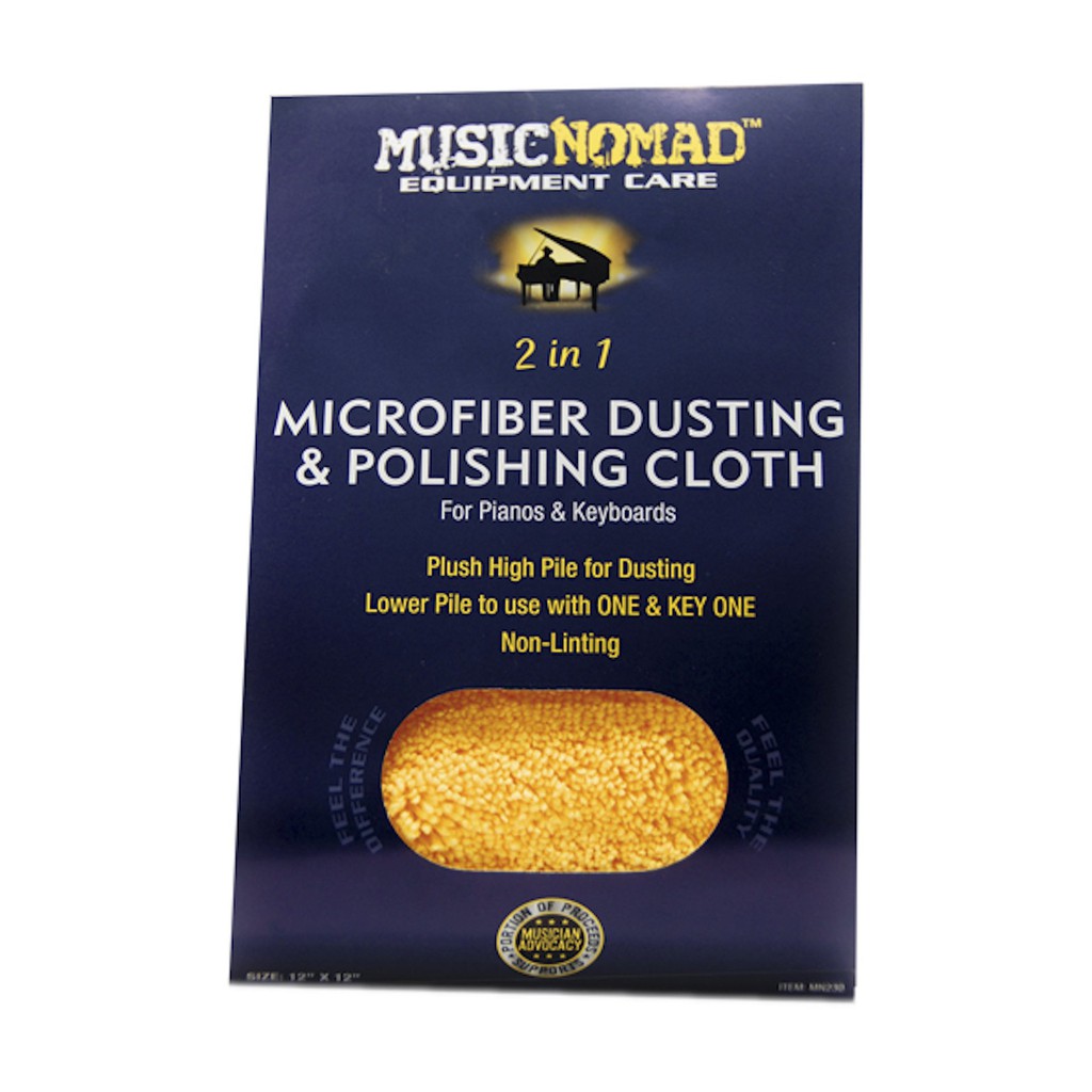 MUSIC NOMAD Microfiber Dusting &amp; Microfiber Polishing Cloth for Pianos MN230