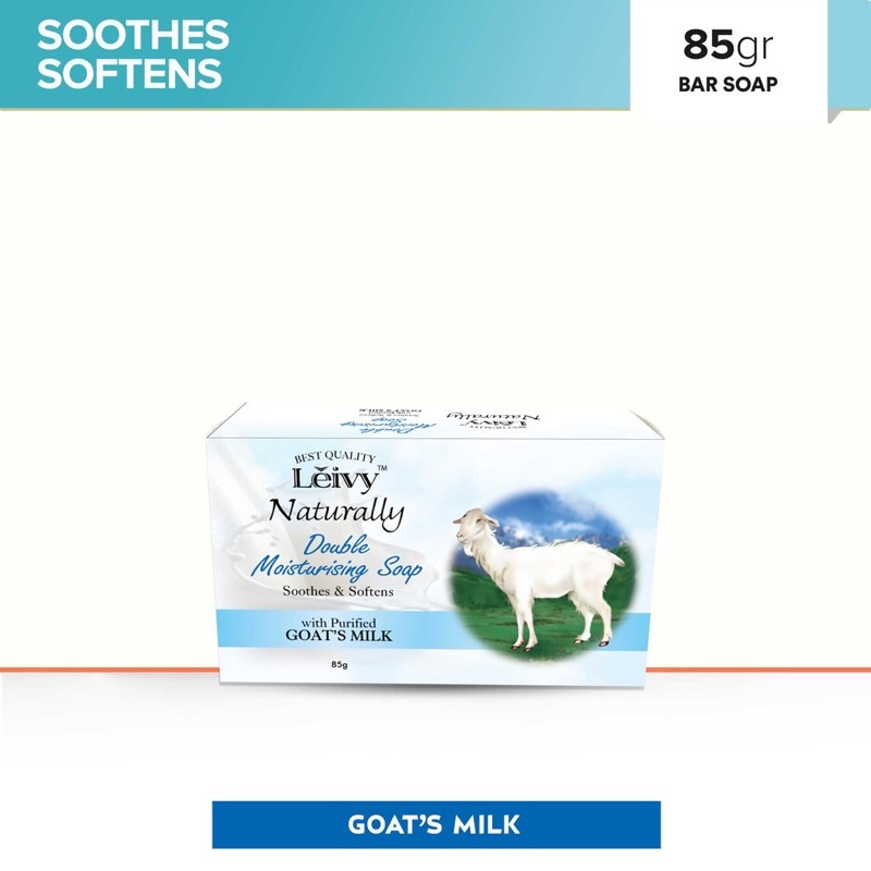 Leivy Double Moisturising - Goats Milk Bar Soap 85gr