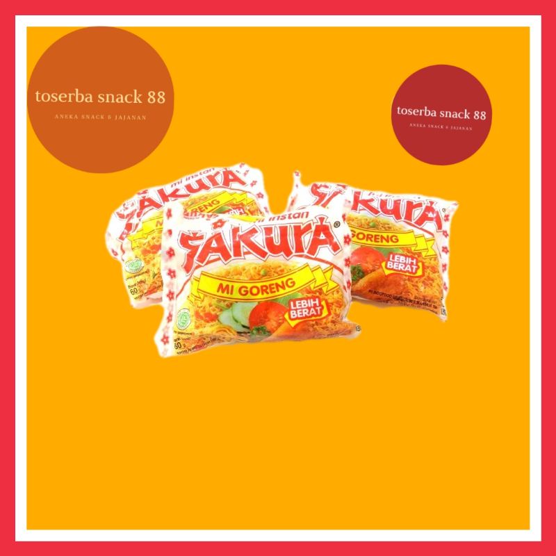 

MIE INSTAN SAKURA/Mie Goreng Sakura (60 gram × 5 pcs)