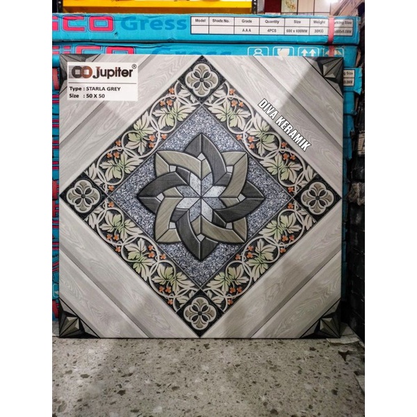 Keramik Lantai - Jupiter Starla Grey 50x50