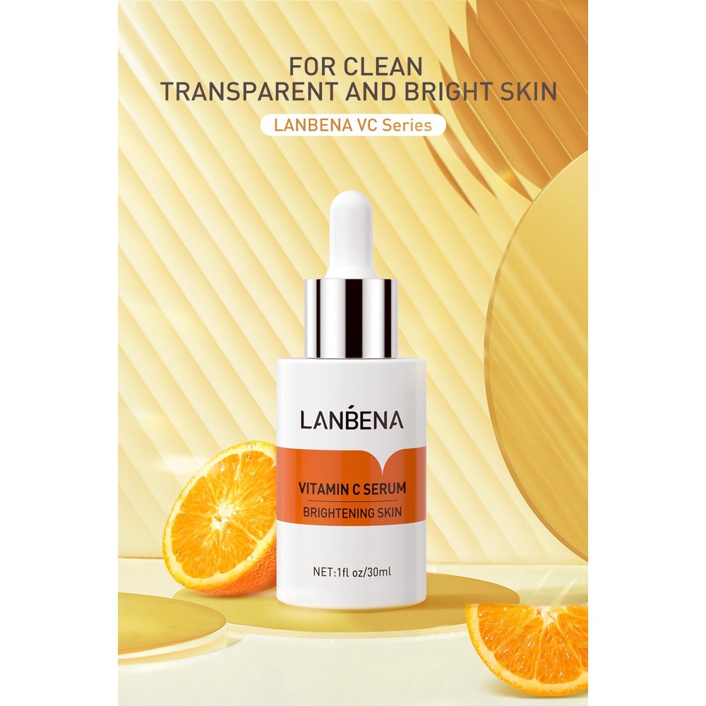 LANBENA Vitamin C Serum - Mencerahkan Wajah Pemutih Melembabkan Anti-kerut Perawatan kulit (30ml)