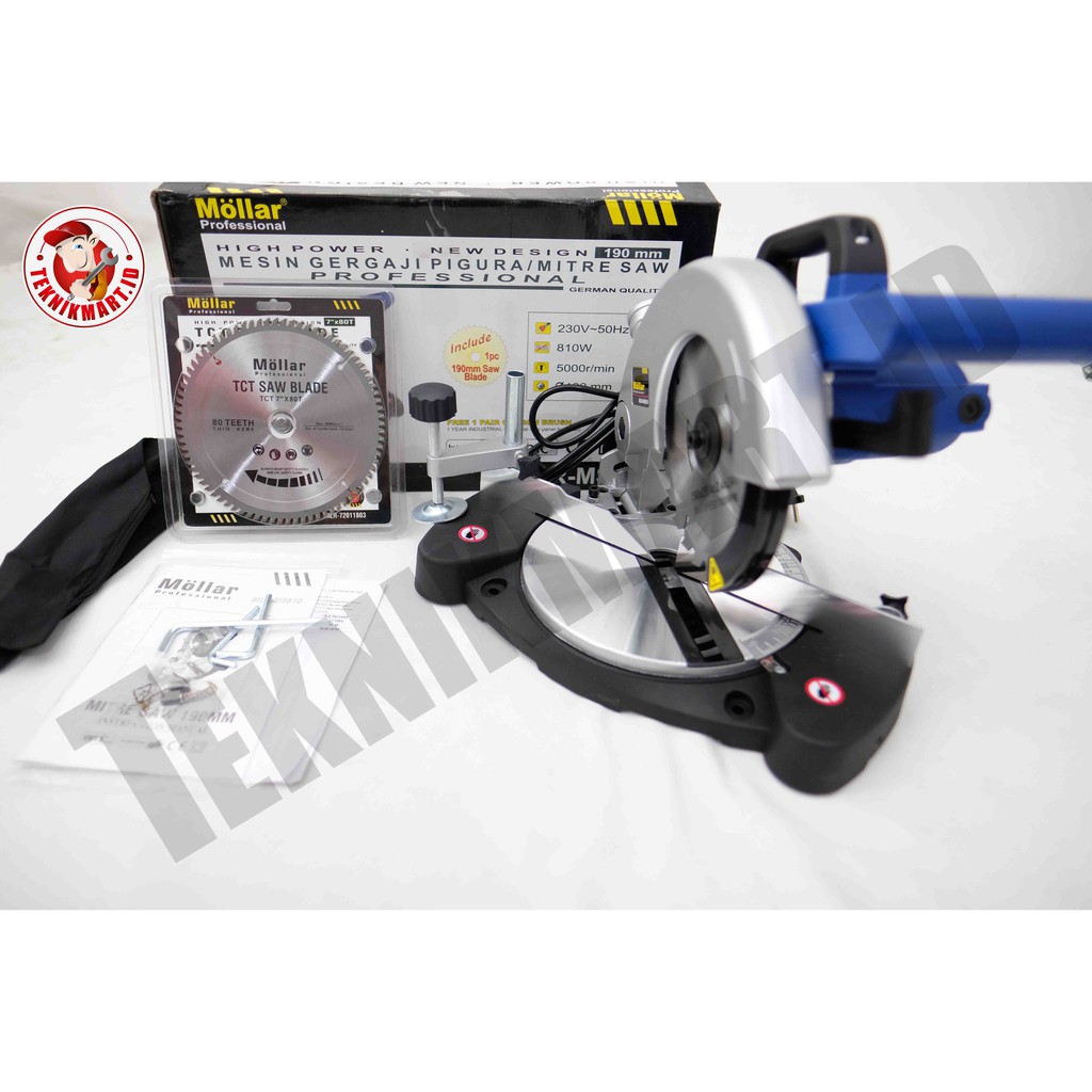 Mesin Potong Aluminium / Mesin Miter Saw Mollar MS 810