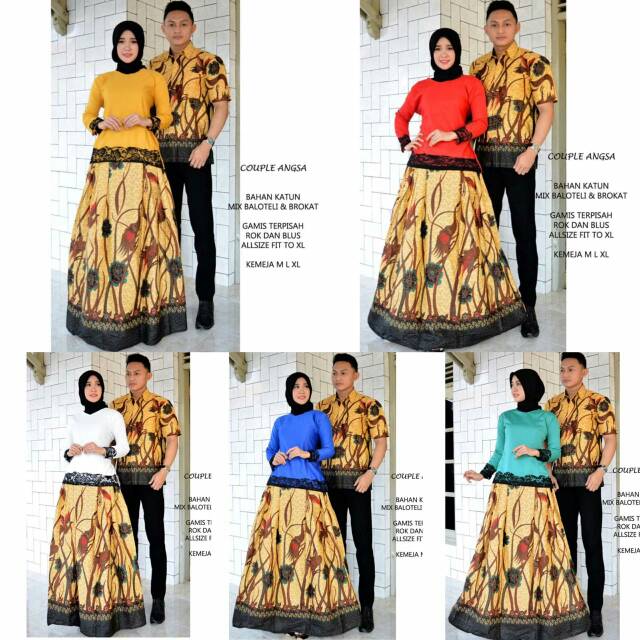 Baju Batik Couple Angsa Rendra / Batik Sarimbit (geser gambar lihat lain)