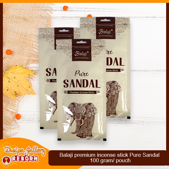 Dupa Hio Wangi India Balaji Premium Stick Sandalwood 120 gram/ pouch