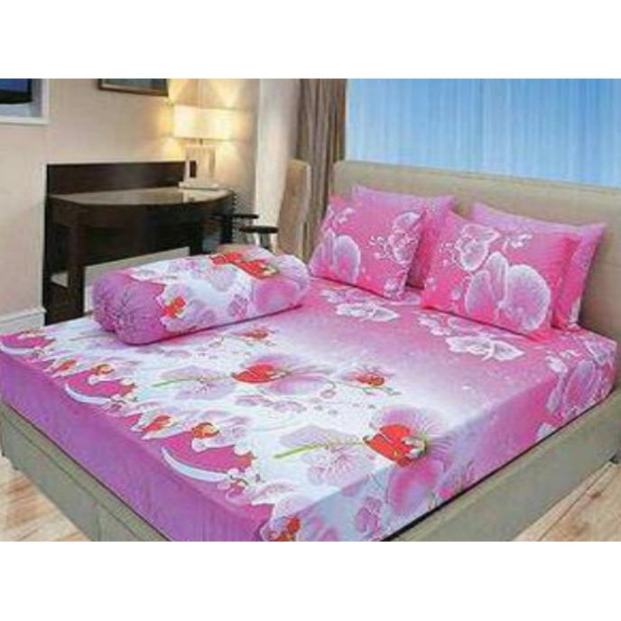 Macam-Macam Motif, Sprei Lady Rose Orchid No.1 King 180 Seprai Bunga Anggrek Bulan Violet ,Kuwalitas