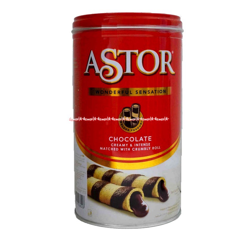 Astor Chocolate Wafer Stick 330gr Renyah Rasa Coklat Astor Kemasan Kaleng 330 gram Water Stick Chocolate