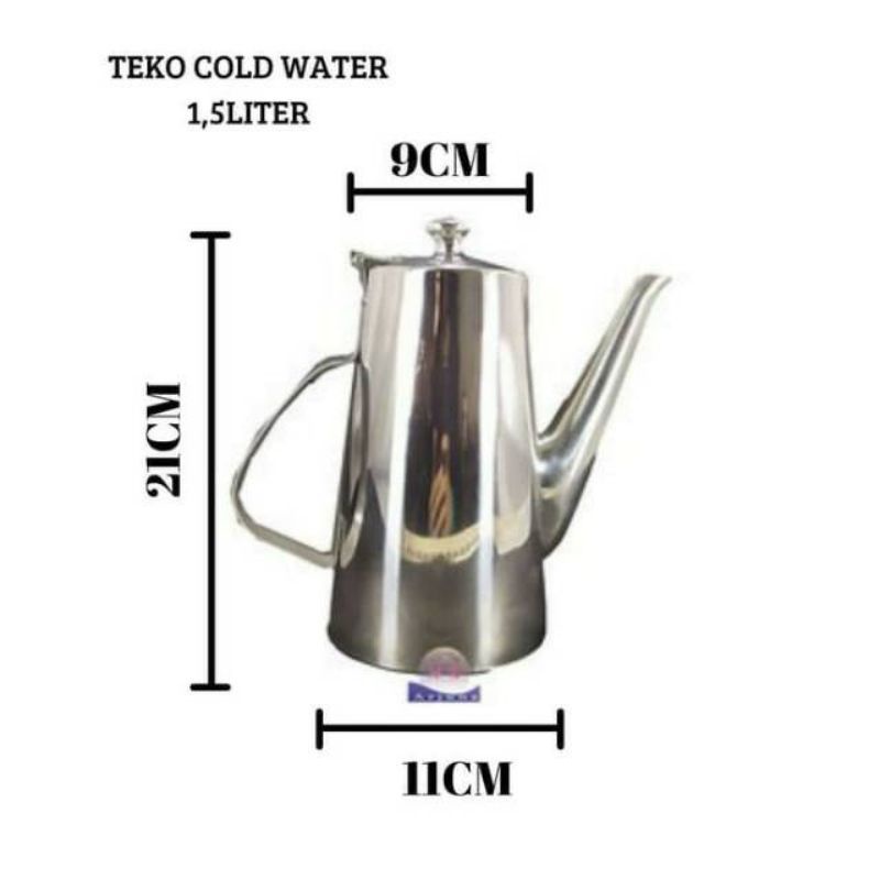 Teko Cold Water Pot Mewah 2L Air Teh Panas Minuman Dingin Wadah Tempat Minum Stainless steel