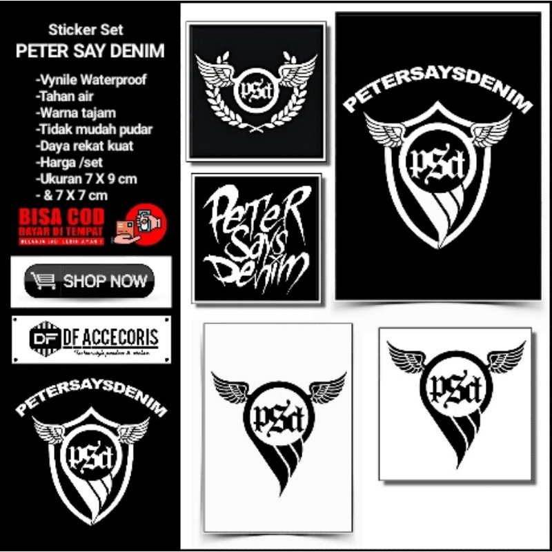 Stiker PSD/Stiker Peter Says Denim/stiker set denim