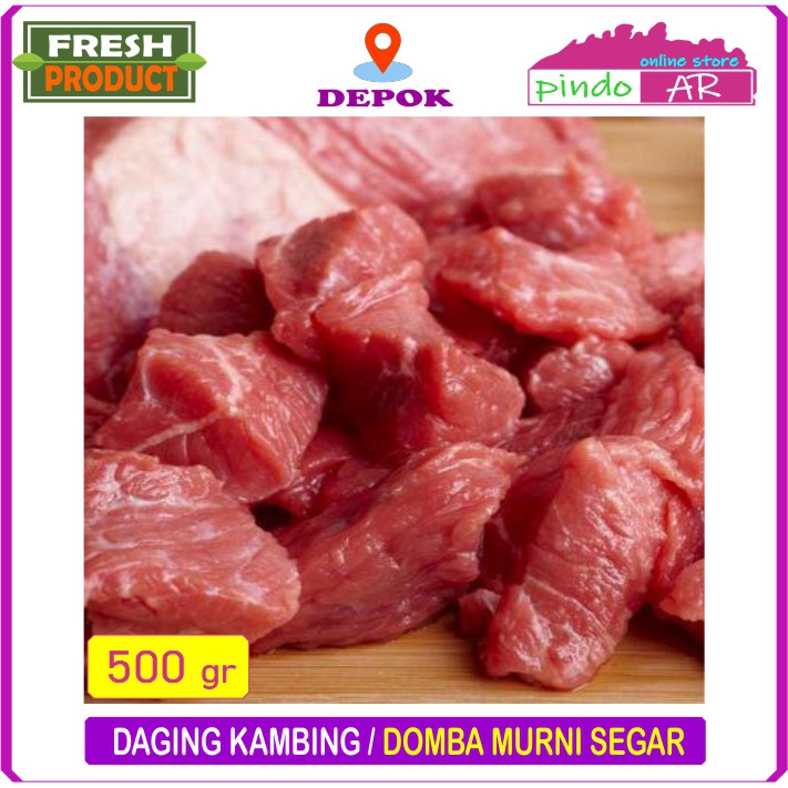 DAGING KAMBING  MURNI DAN SEGAR  500 GRAM