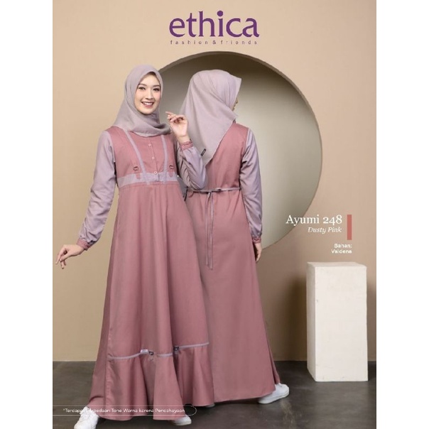 Ethica ayumi 248 hitam dan dusty pink