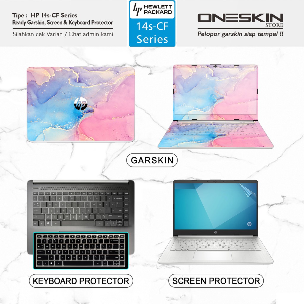 Garskin Laptop Keyboard Screen Protector HP 14s-cf cf1046tu cf1047tu cf1051tu cf2017tu Warna Silikon