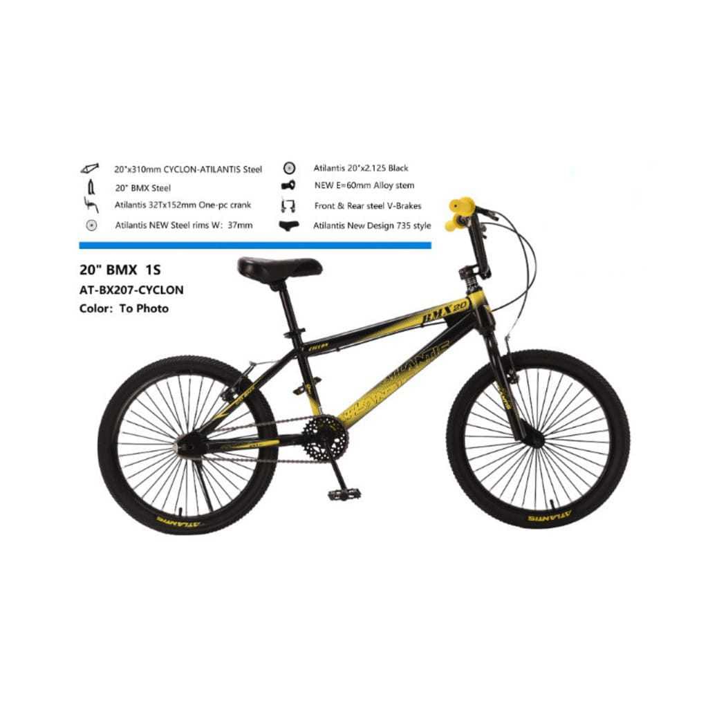 Sepeda Anak Laki BMX ATLANTIS CYCLON Ukuran 20 Inch