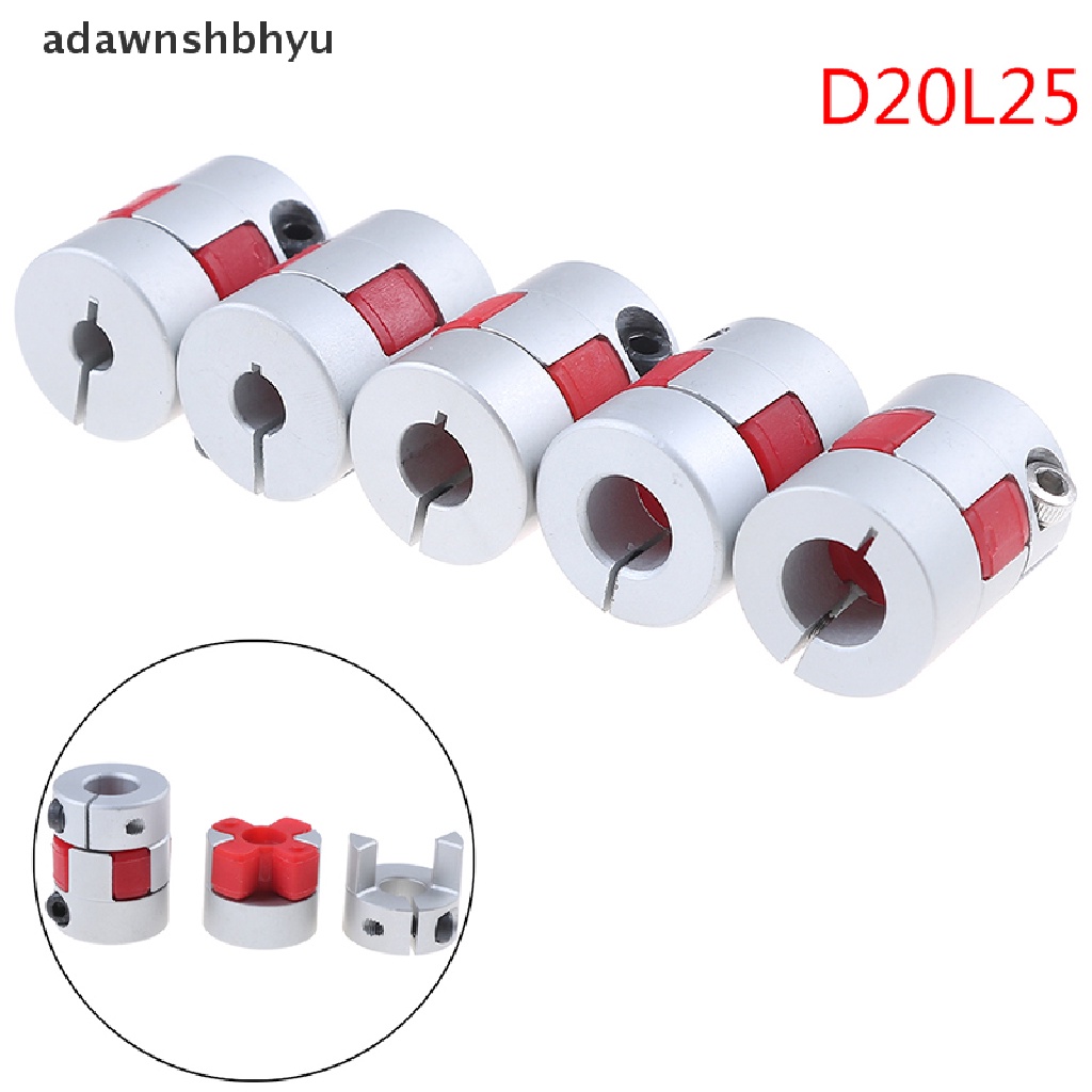 Adawnshbhyu 5-10mm D20L25 flexible jaw coupler CNC shaft spider stepper motor plum coupling