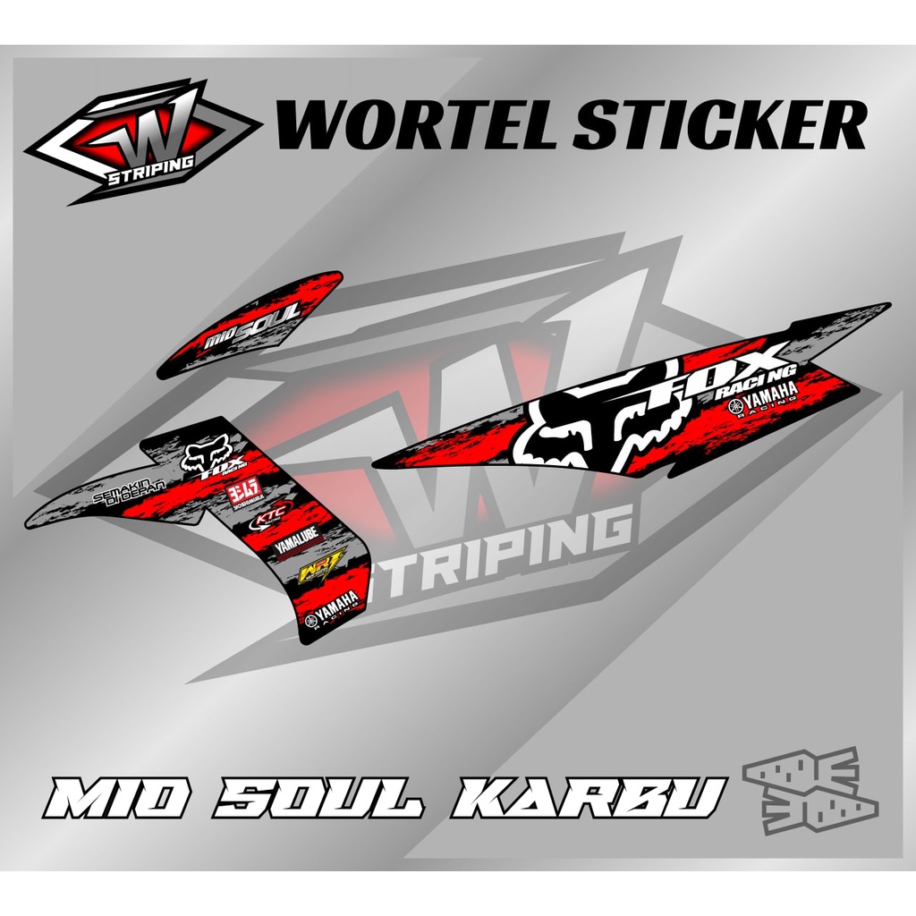Striping Mio Soul Karbu-Striping Stiker Hologram Motor Mio Soul Karbu FOX