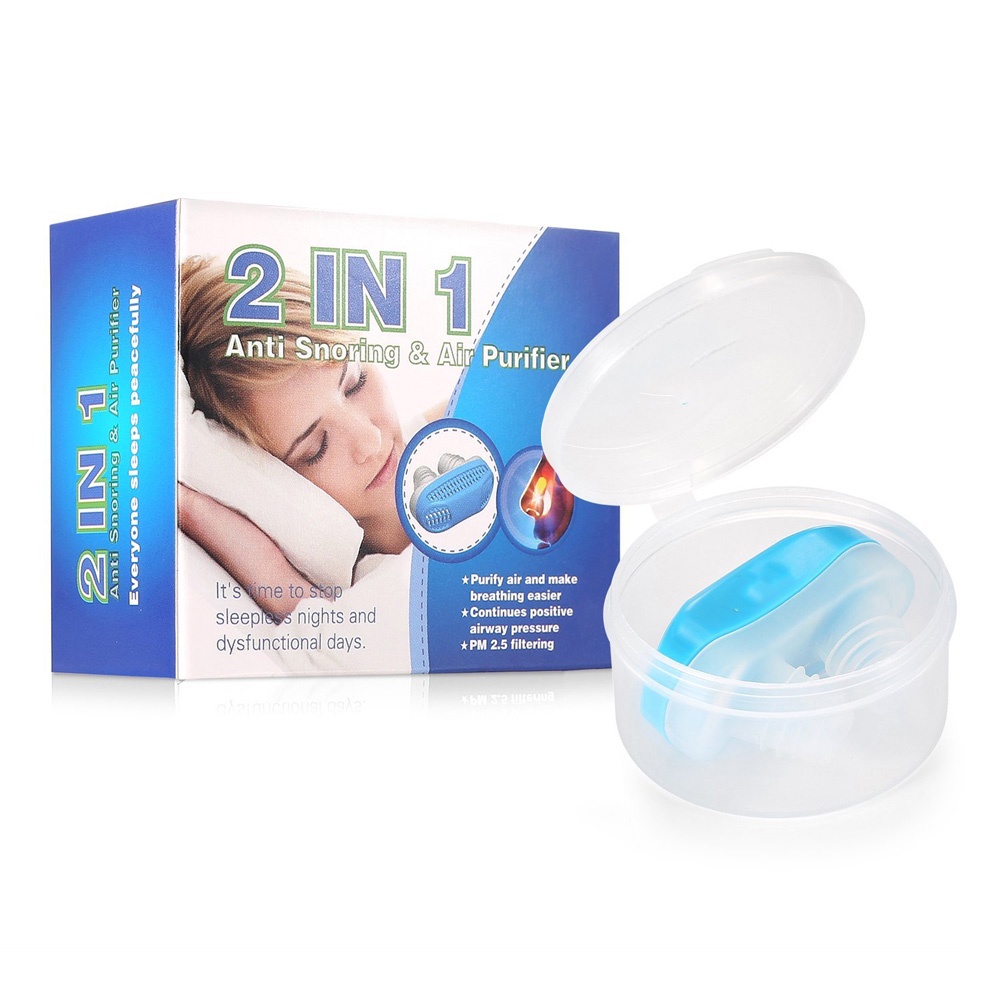 Alat Anti Ngorok Pernafasan Hidung Stop Snoring Solution - Biru