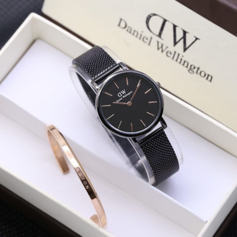 JAM TANGAN WANITA DW RANTAI PASIR FREE GELANG DW || DIAMETER 3 CM || COD