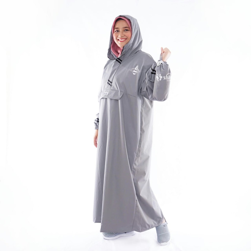 Jas Hujan Rain Coat Gamis Jumbo Busui Friendyn Free Chia Seed