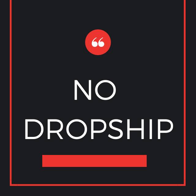 NO DROPSHIP: Tidak melayani dropship