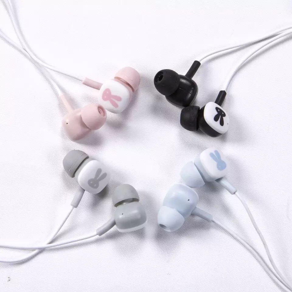 Headset murah korea Kartun L12/ L11 RABBIT Kelinci Bisa buat holder duduk dan holder gantung