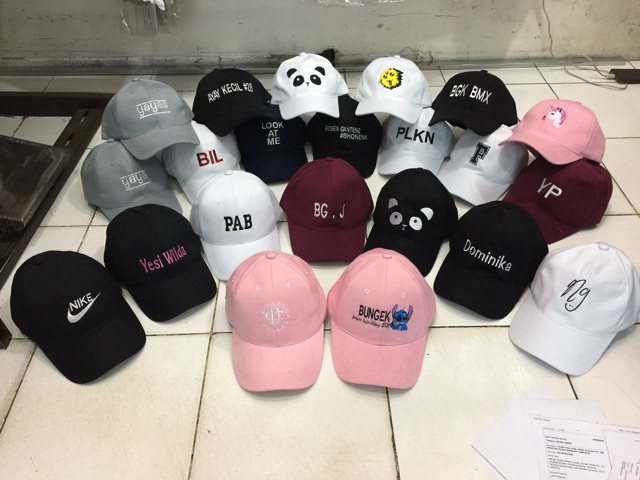 Topi baseball anak custom bordir komputer