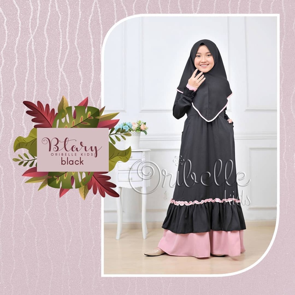 Gamis Syar'i Anak | Baju Muslim Anak perempuan TERBARU Umur 10-12 Tahun