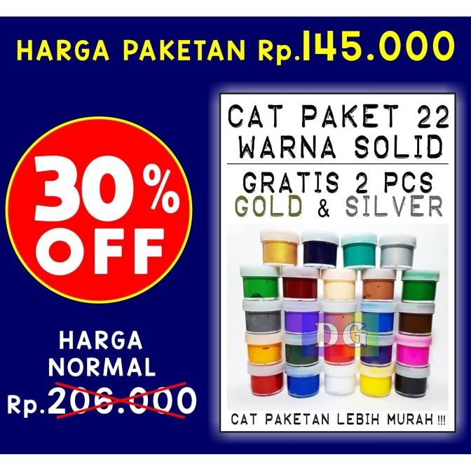 

BAYAR DITEMPAT 22 Warna Paket - Cat Tekstil / Lukis utk kaos / kanvas / tas / sepatu/CAT AKRILIK SET/CAT AKRILIK SET 24 WARNA/CAT AKRILIK PASTEL/CAT AIR/CAT AIR LUKIS SET/CAT AIR GIOTTO/KUAS LUKIS 1 SET/KUAS LUKIS KECIL/KUAS LUKIS LENGKAP/KANVAS