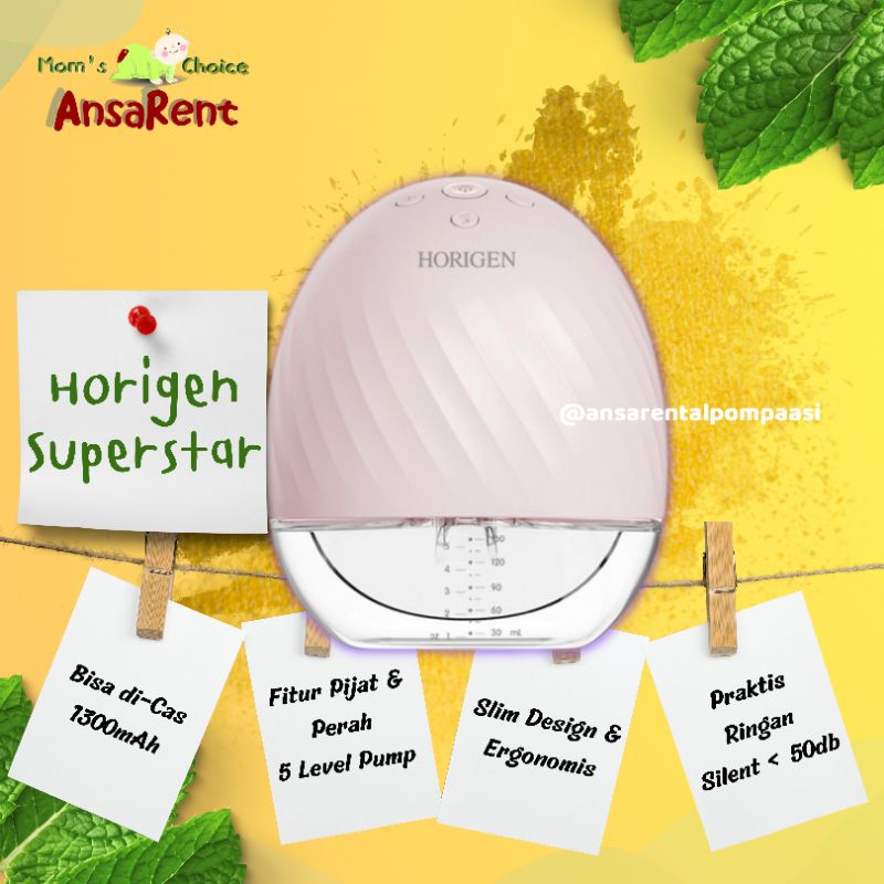 Sewa Horigen Superstar Handsfree Pump DILARANG CHECKOUT SEBELUM ISI FORM SEWA ya bunn