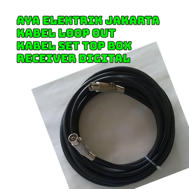 KABEL LOOP OUT ANTENA KABEL SET TOP BOX KABEL DECODER  ,+ JACK ANTENA 1 METER SAMBUNGAN JACK ANTENA