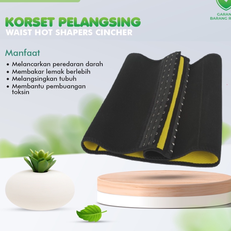 SD4 Korset Pelangsing Perut Wanita Dengan Pengait Hot Shapers Corset Pembakar Lemak MPRO2