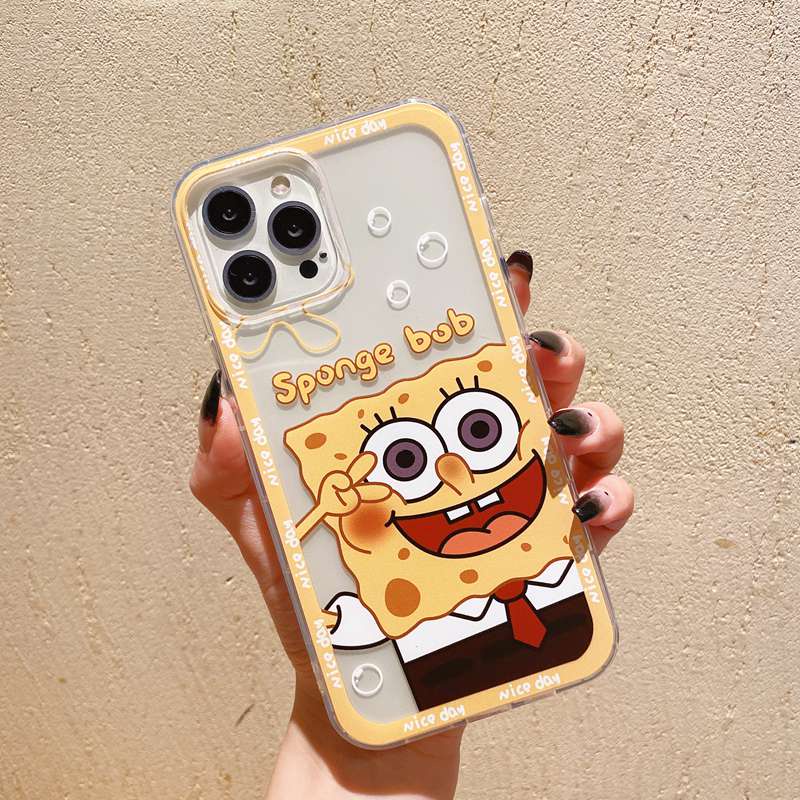 Couples Spongebob Silicone Case OPPO A3S A31 A5 A9 A7 AS5 A12 A11K A5 A76 A33 F9 A52 A92 F11 A16 A54 A74 A95 A96 A36 2F 4 5F 6Z 7 8 C12 C15 C25 C31 C35 9i Cover